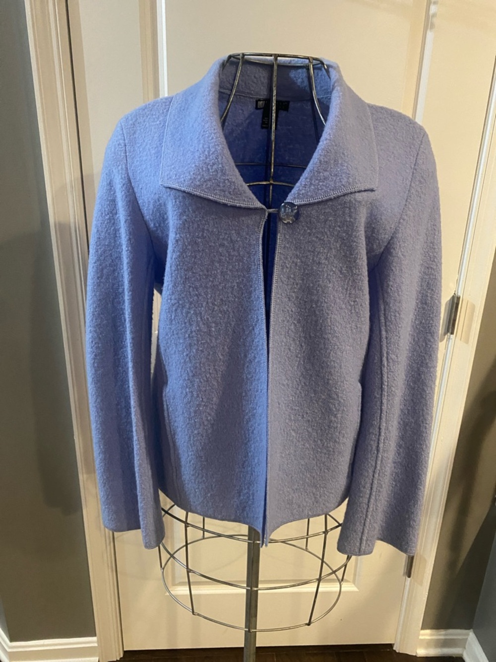 Carole Little Lavender with one button closure Wool-Blend Jacket Size Medium